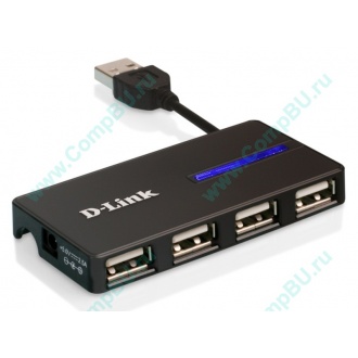 Карманный USB 2.0 концентратор D-Link DUB-104 в Самаре, USB хаб DLink DUB104 (Самара)