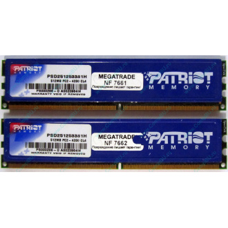 Память 1Gb (2x512Mb) DDR2 Patriot PSD251253381H pc4200 533MHz (Самара)
